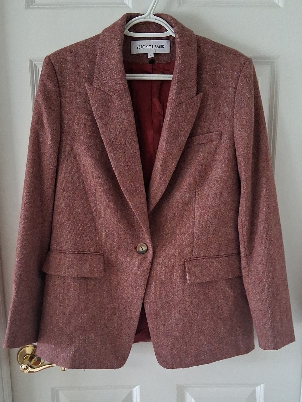 Veronica Beard RTR Vega Dicky Wool Single-Button Blazer Size 10
